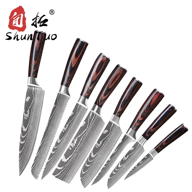 cuchillos para chef couteaux de cocina couteau de cuisine facas de cozinha kuchenmesser damascus knife kitchen chefs knives set