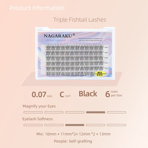 NAGARAKU Faux cils collés Cluster Lashes Makeup Individual Self greffing Eyelash Extension Self-making DIY New <span class=keywords><strong>manga</strong></span> - Product Image 6