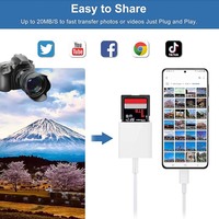 Lecteur de carte SD USB 3.1 USB C universel haute vitesse, adaptateur de type C pour iPhone 15/16 Pro Max iPad Pro Trail Game Camera