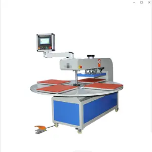 40*60cm rotary 4 station heat press machine with laser alignment for sportswear sweater shoe short t-shirt jute bag cotton press