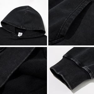 Venta al por mayor de los hombres de peso pesado sudaderas con capucha cómodo Casual de moda estilo de la calle logotipo personalizado hombres sudaderas con capucha para el invierno - Product Image 4