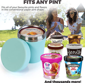 Hàng Mới Về Làm Kem Pint Canteen Bằng Thép Không Gỉ Cách Nhiệt Theo Yêu Cầu Làm Mát Cram Ice - Product Image 4