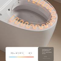 WC intelligent automatique de luxe avec bidet et télécommande, WC intelligent chauffant à poser au sol pour la maison
