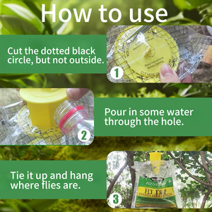 ถุงดักแมลงวันแบบใช้แล้วทิ้ง เป็นมิตรกับสิ่งแวดล้อม ปลอดสารพิษ ใช้ได้ทั้งภายในและภายนอกบ้าน สวน ไร่นา ไร้สารเคมีและยาฆ่าแมลง - Product Image 2