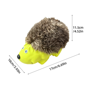 Hedgehog shape Dog Toys Washable <b>Plush</b> Training Latex Chew Toys with Funny Squeaky - Product Image 2
