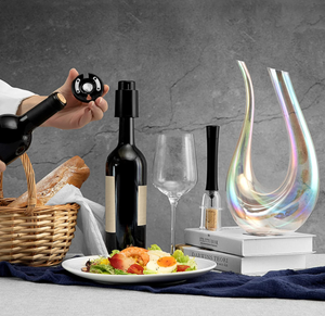 Decantador de vino en forma de U de cristal hecho a mano, accesorios de vino tinto, Carafe, regalo de Navidad, Casa, bar, 1500ml, superventas en línea - Product Image 6
