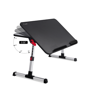 Table pliante pour ordinateur portable <span class=keywords><strong>en</strong></span> cuir PU, réglable <span class=keywords><strong>en</strong></span> <span class=keywords><strong>hauteur</strong></span> multi-angles, portable, plateau de <span class=keywords><strong>lit</strong></span> pour ordinateur portable <span class=keywords><strong>en</strong></span> MDF, table pliante pour <span class=keywords><strong>lit</strong></span> - Product Image 2