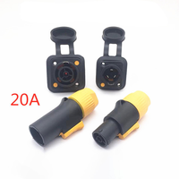 Wasserdichter 3-Pin Powercon Display-Steckverbinder LED-Bildschirm-Kabelstecker Männlich Weiblich Buchse Stecker Messing für Digitale Beschilderung
