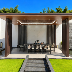 ศาลาเคลือบผงทำจากอลูมิเนียมเพอร์โกลากันน้ำสำหรับเปิดหลังคา - Product Image 5