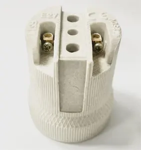 E27 lampholders edison screw fitting light base CE F519 ceramic lamp socket replacement porcelain bulb holder
