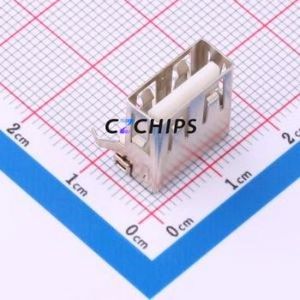 AF 90 WJDG ZB <b>USB</b> Connector Bent Lead Through Hole Connector Type-<b>A</b> <b>USB</b> <b>2.0</b> Female Right Angle Insert - Product Image 1