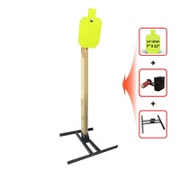Base de support de cible 2x4 pour cibles de tir en acier AR500 - Base double en forme de T pour stand de tir en extérieur