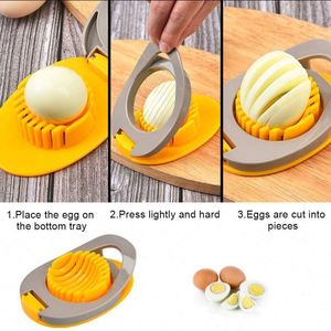 Modern <b>Kitchen</b> <b>Accessories</b> Stainless Steel Wire Egg Snipper and Quail Boiled Egg Divider 8 Blades Manual Kiwi Fruit Cutter - Product Image 5