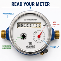 DN25mm Mechanical Cast Iron Digital Water Meter Remote Reading High Quality Good Price Water Meter