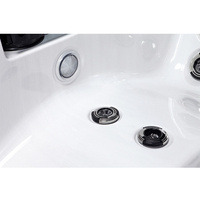 Spa extérieur moderne pour 7 personnes, de forme carrée, avec jets multiples, bain à remous massant, système Balboa, respectueux de l'environnement
