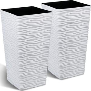 Grand <span class=keywords><strong>pot</strong></span> de fleurs en <span class=keywords><strong>plastique</strong></span> moderne et durable pour le sol, la maison et le jardin - Jardinière décorative - Product Image 1