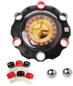 Casino Adult Party Games Elektrische Russische Lucky Shot Glass Roulette Drinking Game Draaitafel Voor Ktv Bar Night Club