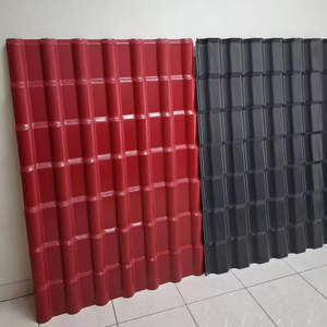 Synthetic Resin PVC ASA Spanish <strong>Roof</strong> Tile Heat Resistant Plain Roofing <strong>Shingles</strong> for Villa Hotel House - Product Image 1