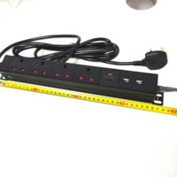 Prise de courant escamotable en alliage d'aluminium avec ports USB-C/USB-A 20W PD et RJ45 Cat6 pour bureaux