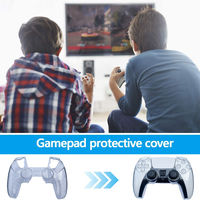 Coque PC transparente de haute qualité pour poignée PS5 coque de protection transparente pour contrôleur PS5 avec couvercle de pouce