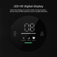 Penjernih Udara Desktop Bertenaga USB Tipe-C dengan HEPA & Karbon Aktif, Kontrol Cerdas, Kebisingan Rendah, Lampu Berubah Warna