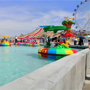 Barco inflável redondo para crianças, mini barco inflável para piscina aquática, parque aquático infantil com desenhos animados, ideal para pais e filhos