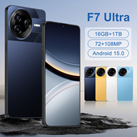Nuevo Teléfono Celular Inteligente Android 15 Ultra 5G F7 con Batería de 7800 mAh, Pantalla de Resolución 2K, Almacenamiento de 16 GB + 1 TB, Venta al por Mayor