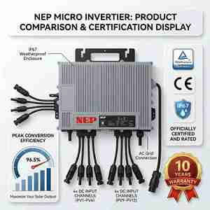 Sistema de Energía Solar BDM2000 de Alta Eficiencia 99.5% 2000W NEP BDM-2000 para Conexión a Red 230V AC MPPT para Hogar y Balcón BDM2000 BDM2000 2000wGri - Product Image 6