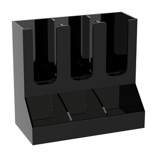 Distributeur de tasses de comptoir <span class=keywords><strong>Station</strong></span> de café noire Organisateur de condiments 6 compartiments - Product Image 1