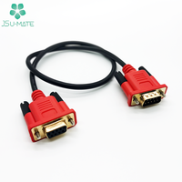 RS232 Serial DB9 macho a DB9 hembra Serial COM Port Cable adaptador de extensión RS232 DB 9in macho hembra a través del cable