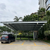 Système de montage de carport solaire en acier profilé en H économique pour installation extérieure de bornes de recharge solaires commerciales