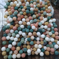 Perles en vrac UJBOX en bois de Bodhi rayé vert naturel, différentes tailles, pour bracelets DIY, chapelets de prière, fournitures de bijoux