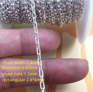 Chaîne en or véritable 14 carats plaqué or, chaîne en forme de trombone, longueur en mètres, largeur de 2,4 mm, chaînes allongées, vente en gros, chaînes brutes pour bricolage - Product Image 5