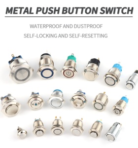 16 Mét Pushbutton <span class=keywords><strong>On</strong></span> <span class=keywords><strong>Off</strong></span> Chuyển 16 Mét Kim Loại Chống Thấm Nước <span class=keywords><strong>On</strong></span> <span class=keywords><strong>Off</strong></span> Momentary <span class=keywords><strong>Push</strong></span> <span class=keywords><strong>Button</strong></span> Chuyển - Product Image 6