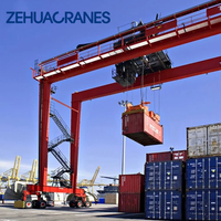Nouvelle Grue Portique Conteneurisée RTG 2026 avec Pneus en Caoutchouc 40.5T 50T, Générateur Diesel VFD Complet, Moteur AC PLC, CE FEM