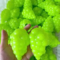 Composants de coque gonflable DIY motif raisin vert, jouet de décompression à presser vide avec couvercle