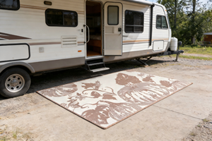 Tapis d'extérieur léger en plastique PP facile à nettoyer pour le camping et les pique-niques - Product Image 2