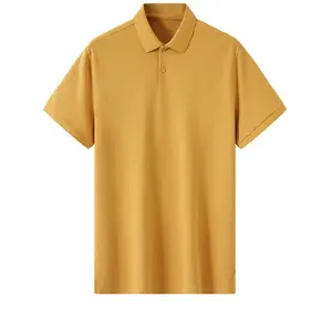 Op Maat Gemaakte Korte Mouw Hoge Kwaliteit Oversized Casual Polo T Shirts Katoen Korte Mouw Populaire Poloshirts Voor Mannen
