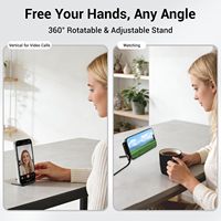 Câble de charge rapide Type-C vers Type-C 240W en nylon tressé avec support de téléphone pliable, logo personnalisé ACL Type, vente en gros