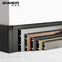 Panneau de base architectural décor en acier inoxydable plinthe sol mur lignes bordées plinthe