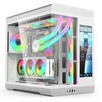 Vente en gros Armoire PC moyenne tour en aluminium Nouveau design Boîtier d'ordinateur de jeu ATX avec écran LCD