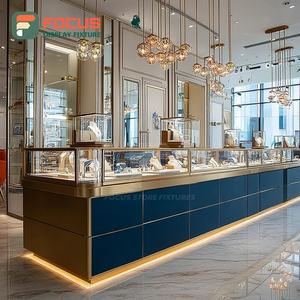 Luxury Jewelry Store Display Furniture Polished Surface Mall Counter Glass Showcase - Product Image 6