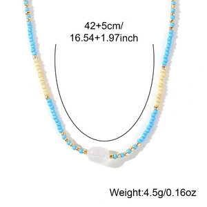 हॉट सेलिंग न्यूमलिस्ट मियुकी लंबी स्ट्रिंग बहु-बजरी महिलाओं के हस्तनिर्मित रंगीन समायोज्य बीड नेकलेस - Product Image 5