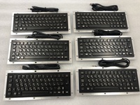 Teclado Industrial de Acero Inoxidable de 65 Teclas, Compacto y Duradero, con Acabado Negro, Montaje en Panel, Interfaz USB, Resistente al Agua IP65 para Ambientes Hostiles