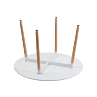 Table de salle à manger moderne de luxe pour 4 personnes, table de salle à manger en bois avec plateau en MDF, tables de salle à manger rondes pour la maison et les restaurants