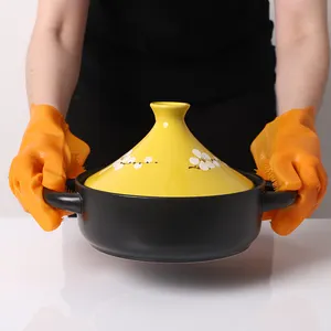 Fırın ev için mutfak gereçleri bulaşık temizlik eldiveni silikon ısıya dayanıklı silikon eldiven