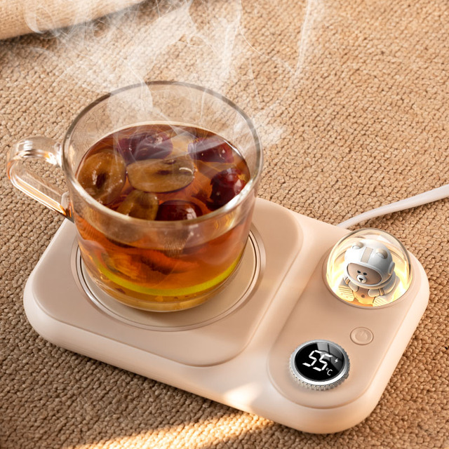 Intelligent 4-Speed 55-85 Degree Temperature Control Electric Mug Warmer 3-Second Heating Thermal Coaster for Household Use