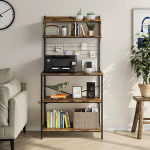 Cross-border American country <b>kitchen</b> bread maker <b>rack</b> with storage shelves, microwave <b>rack</b> with cocktail <b>rack</b> - Product Image 3