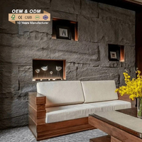 Panneau mural en pierre artificielle PU 3D décoratif extérieur/intérieur écologique imperméable durable, conception personnalisée directe d'usine