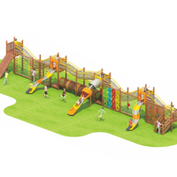 Nouveau style de toboggan en bois aire de jeux extérieure jouet pour enfants Playhouse pour enfants